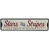 Stars and Stripes Americana Metal Wall Sign - 23.5" Image 1