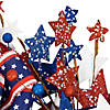Stars and Stripes Glittered Patriotic Artificial Twig Wreath - 24" Image 3