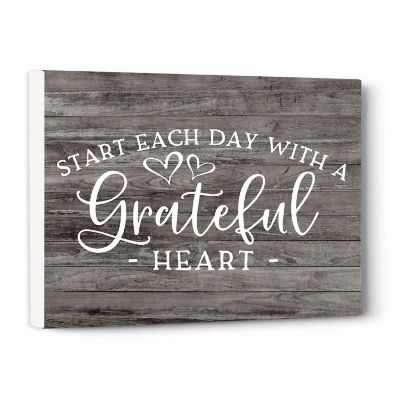 Start Each Day Grateful Heart 8.5x11in Image 1