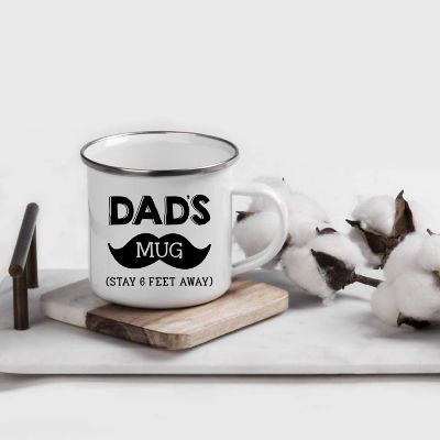Stay 6 Feet Away Dad 11oz Campfire Mug Image 1
