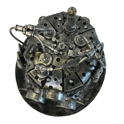Steampunk Silver Top Hat Costume Accessory Image 2