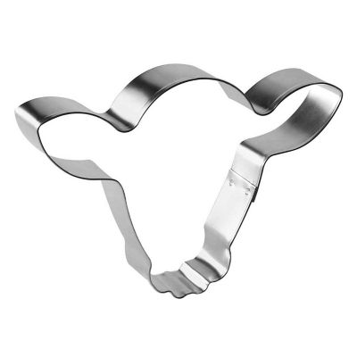 Steer Cow Head Face 5 inch Cookie Cutters Image 1