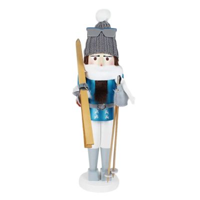Steinbach Big Nutcracker Wooden Nutcracker, Skiing Powder King, 18.5in Image 1
