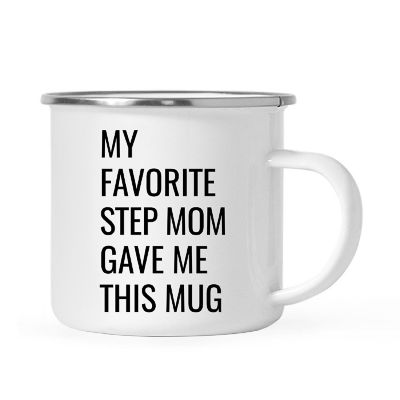 Step Mom Favorite Metal Camping Mug Gift Image 2