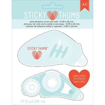 Sticky Thumb Adhesive Runner &amp; Refill-Permanent Solid .315"X17.5yd Image 1