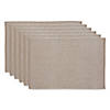 Stone & White 2-Tone Ribbed Placemat (Set Of 6) Image 1