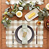 Stone Heavyweight Check Fringed Placemat (Set Of 6) Image 3
