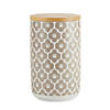 Stone Paw Lattice Print Ceramic Treat Canister Image 1