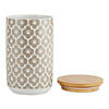 Stone Paw Lattice Print Ceramic Treat Canister Image 1