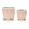 Stone Planter with Plate (Set of 2) Image 1