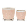 Stone Planter with Plate (Set of 2) Image 1
