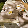 Stone Tonal Lattice Print Outdoor Tablecloth 60X120" Image 4