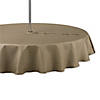 Stone Tonal Lattice Print Outdoor Tablecloth With Zipper 60 Round Image 1