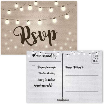Stonehouse Collection 40 Rustic String Lights RSVP Postcards 4 x 6 Postcards Image 1