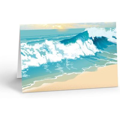 Stonehouse Collection  Assorted Beach Note Card Set - Beach Ocean Shore Note Cards - Assorted Image 3