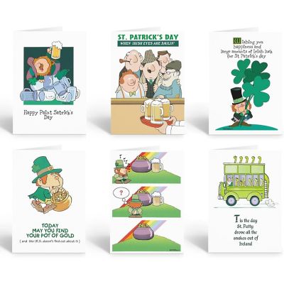Stonehouse Collection Assorted St. Patrick's Day Cards - 12 Cards &amp; Envelopes (Assorted) Image 1