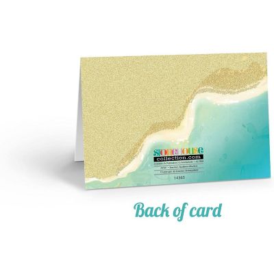 Stonehouse Collection Beach Note Card Set - 10 Boxed Beach Sand Note Cards - (Shells) Image 1