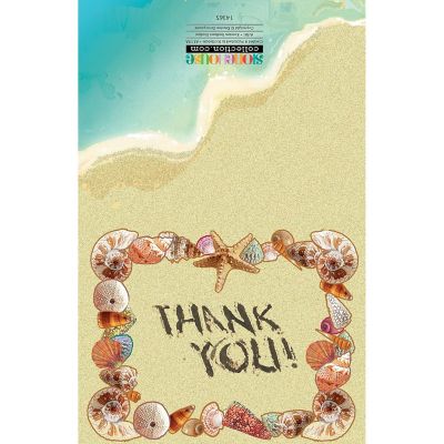 Stonehouse Collection Beach Note Card Set - 10 Boxed Beach Sand Note Cards - (Shells) Image 2