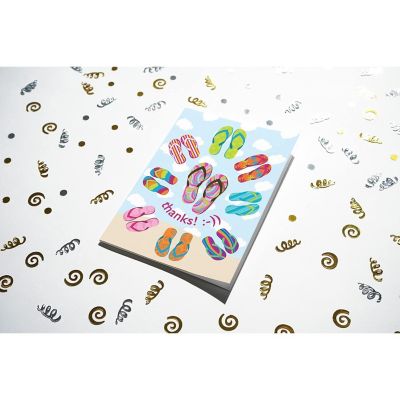 Stonehouse Collection Blank Note Cards 10 Count -Assorted Beach Note Cards (Beach Flip Flops) Image 2