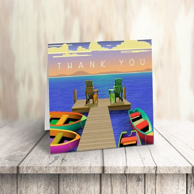 Stonehouse Collection Customized Boating Thank You -24 Personalized Note Cards (Standard) Image 1