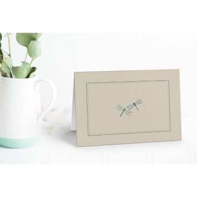 Stonehouse Collection Delicate Printed Dragonfly 10 Boxed Note Cards and Envelope (Dragonfly) Image 1