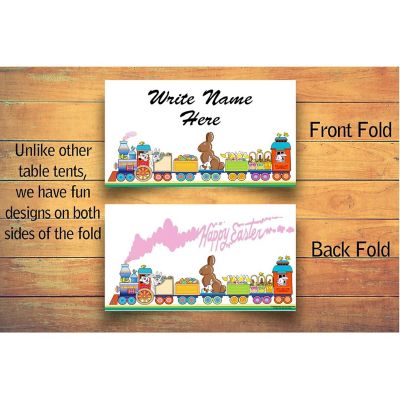 Stonehouse Collection Easter Train Place Cards - 25 Name Cards - Table Tents (Easter Train) Image 1