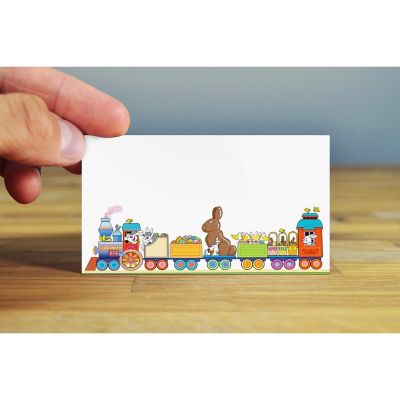 Stonehouse Collection Easter Train Place Cards - 25 Name Cards - Table Tents (Easter Train) Image 2