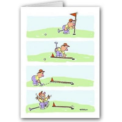 Stonehouse Collection  Funny Golf Note Card Pack - 10 Boxed Cards and Envelopes Image 1