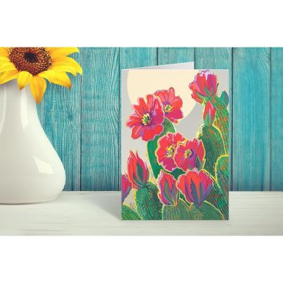 Stonehouse Collection Southwest Note Card Cactus Note Card (Full Bloom) Image 1