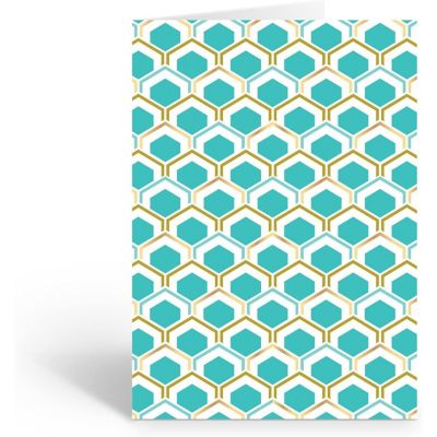 Stonehouse Collection Teal Pattern - 10 Boxed Blank Cards and Envelopes  (Teal Pattern Number 2) Image 1