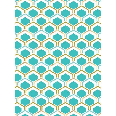 Stonehouse Collection Teal Pattern - 10 Boxed Blank Cards and Envelopes  (Teal Pattern Number 2) Image 2