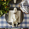Stonewash Blue Buffalo Check Tablecloth 70 Round Image 3