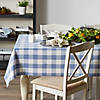 Stonewash Blue Buffalo Check Tablecloth 70 Round Image 4