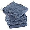 Stonewash Blue  Chevron Luxury Barmop (Set Of 4) Image 1