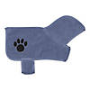 Stonewash Blue Embroidered Paw X-Small Pet Robe Image 1