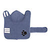 Stonewash Blue Embroidered Paw X-Small Pet Robe Image 2