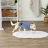 Stonewash Blue Embroidered Paw X-Small Pet Robe Image 3