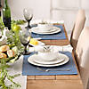 Stonewash Blue Placemat Set, 13X19", 6 Piece Image 1