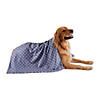 Stonewash Blue Printed Trellis Paw Pet Towel Image 1