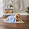 Stonewash Blue Printed Trellis Paw Pet Towel Image 3