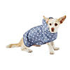 Stonewash Blue Printed Trellis Paw X-Small Pet Robe Image 1