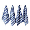 Stonewash Blue Solid Windowpane Terry Dishtowel 4 Piece Image 1