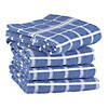 Stonewash Blue Solid Windowpane Terry Dishtowel 4 Piece Image 1