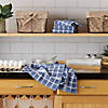 Stonewash Blue Solid Windowpane Terry Dishtowel 4 Piece Image 4