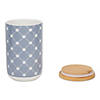 Stonewash Blue Trellis Paw Ceramic Treat Canister Image 1