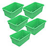 StoreProper Small Cubby Bin, Green, Pack of 5 Image 1