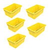 StoreProper Small Cubby Bin, Yellow, Pack of 5 Image 1