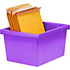 Storex 4 Gallon Storage Bin, Purple, Pack of 3 Image 2