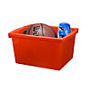 Storex 4 Gallon Storage Bin, Red, Pack of 3 Image 4