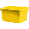 Storex 4 Gallon Storage Bin, Yellow, Pack of 3 Image 1
